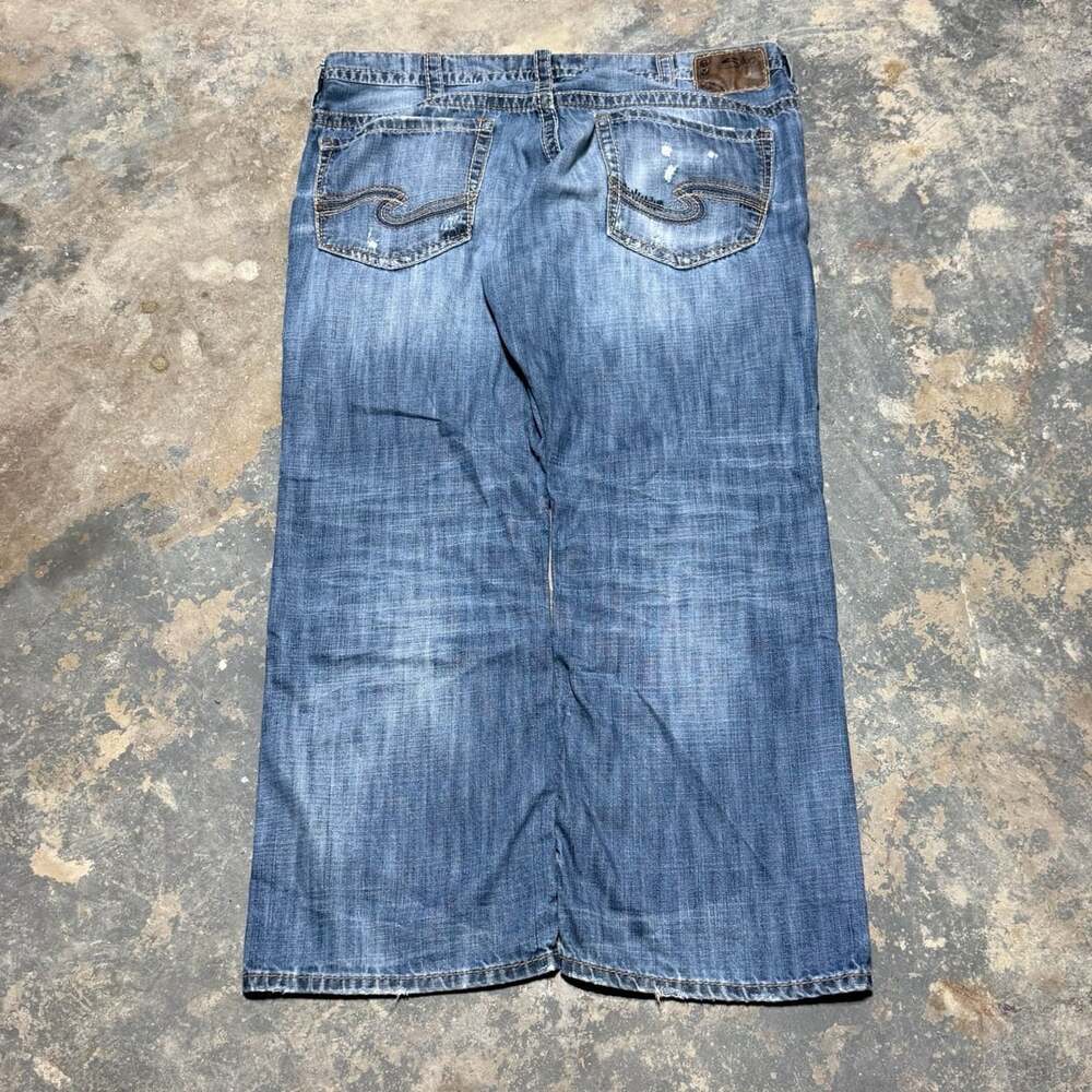 Silver Jeans Co. Distressed Denim Jeans Blue
